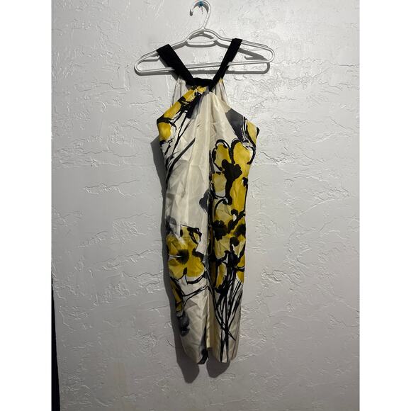 Vince 100% silk floral sleeveless sundress womens 6 boho classic preppy evening - Picture 5 of 10